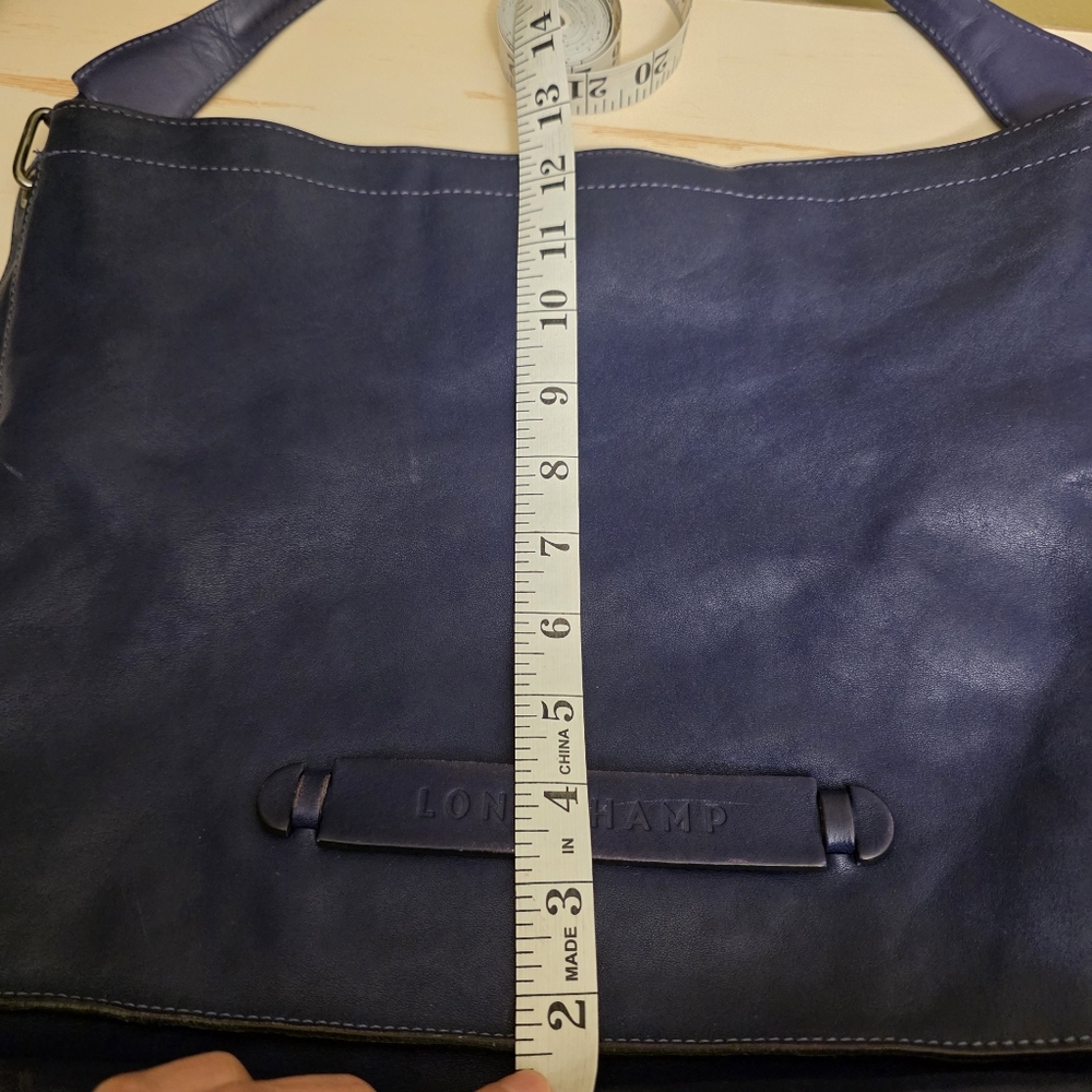Longchamp | Indigo Leather 3D Hobo Bag - Picture 13 of 16